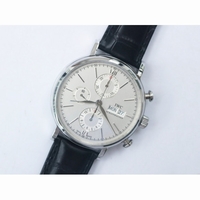 Portofino IW391001 White Dial Silver Markers Leather Strap ZF A7750