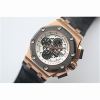 Royal Oak Offshore RG Ruben Barrichello II Silver Dial Black Leather JFA3126