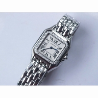 Panthre Secrete Ladies Diamond Bezel White Dial Bracelet Ronda Quartz GF