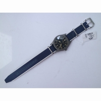 IWC Mark XVIII IW327006 Titanium Grand Black Dial Blue Nylon Strap A35111 Free Leather Strap M+F
