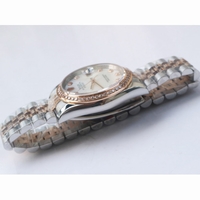 Rolex DateJust 36mm RG/SS Diamond Bezel And Markers White MOP Dial Bracelet BP A2836