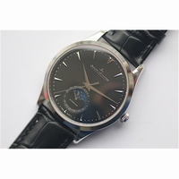 JLC Master Control Black Dial Leather MIYOTA 9015