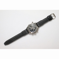 IWC SpitFire Chrono Doppel Black Leather Quartz
