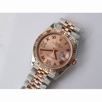 Rolex DateJust 36mm 126331 RG/SS Fluted Bezel Roman Markers Grey & Rose Gold Dial Jubilee Bracelet A2836 & A2813