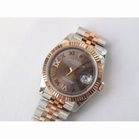 Rolex DateJust 36mm 126331 RG/SS Fluted Bezel Roman Markers Grey & Rose Gold Dial Jubilee Bracelet A2836 & A2813