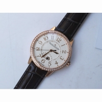 Rendez-Vous Night & Day RG Diamonds Bezel RG Markers White Dial Leather Strap A898