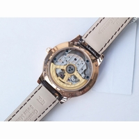 Rendez-Vous Night & Day RG Diamonds Bezel RG Markers White Dial Leather Strap A898