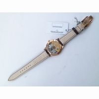Rendez-Vous Night & Day RG Diamonds Bezel RG Markers White Dial Leather Strap A898