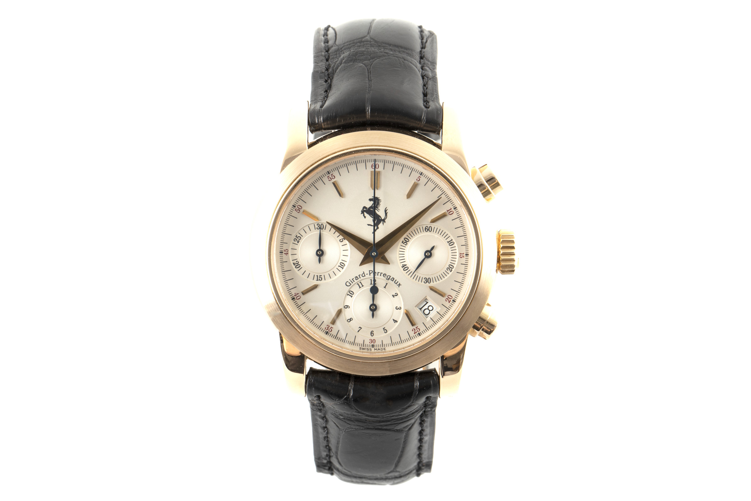 Girard Perregaux Ferrari chronograph 18 ct gold automatic Kal. 2280-881 Ref. 8020