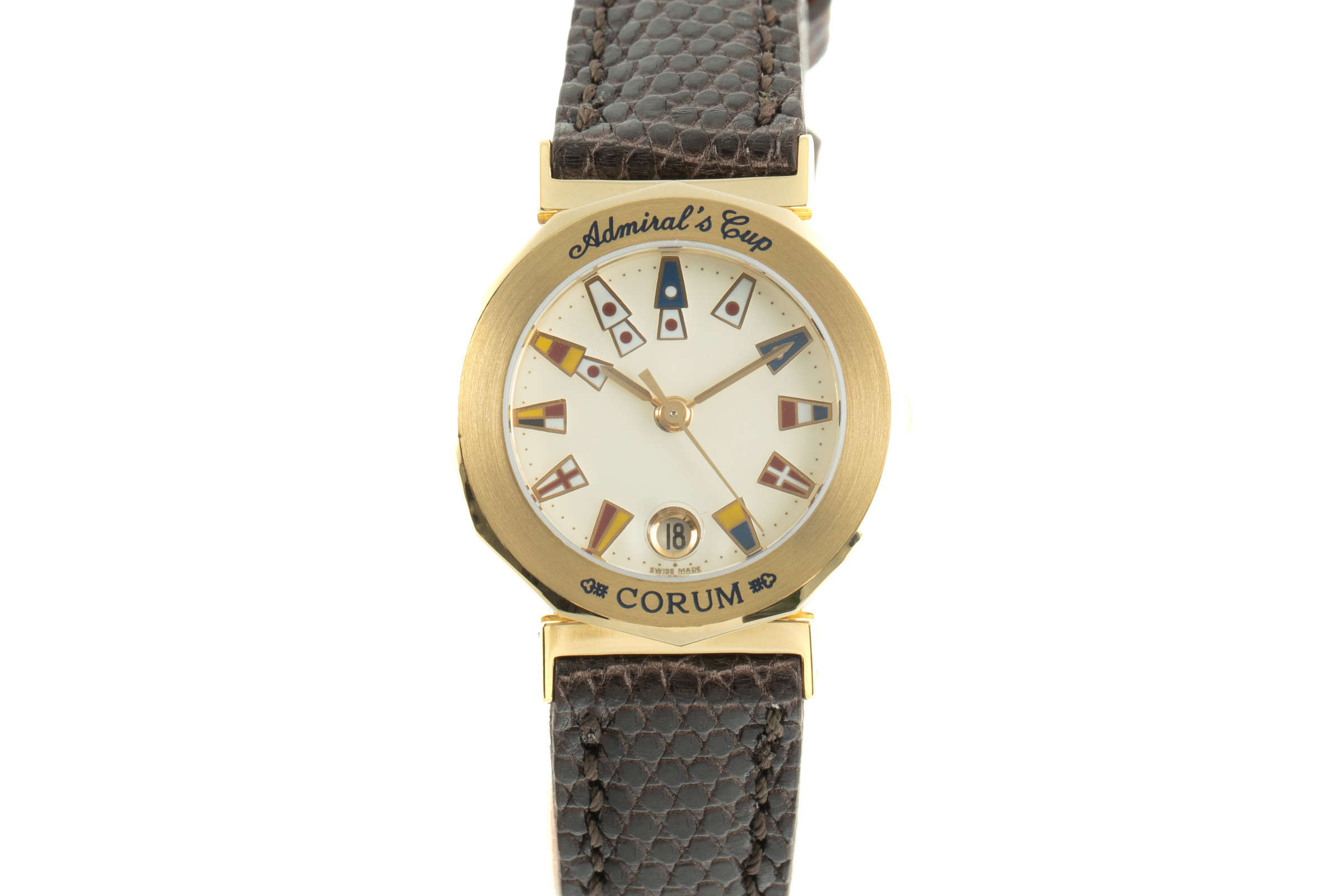 Corum Admirals Cup 18 ct gold quartz Ref. 39.930.56