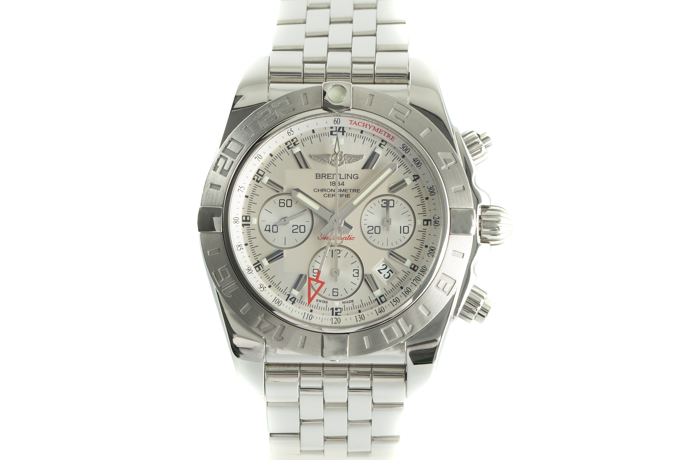 Breitling Chronomat 44 GMT chronograph steel automatic Kal. B04 Ref. AB042011