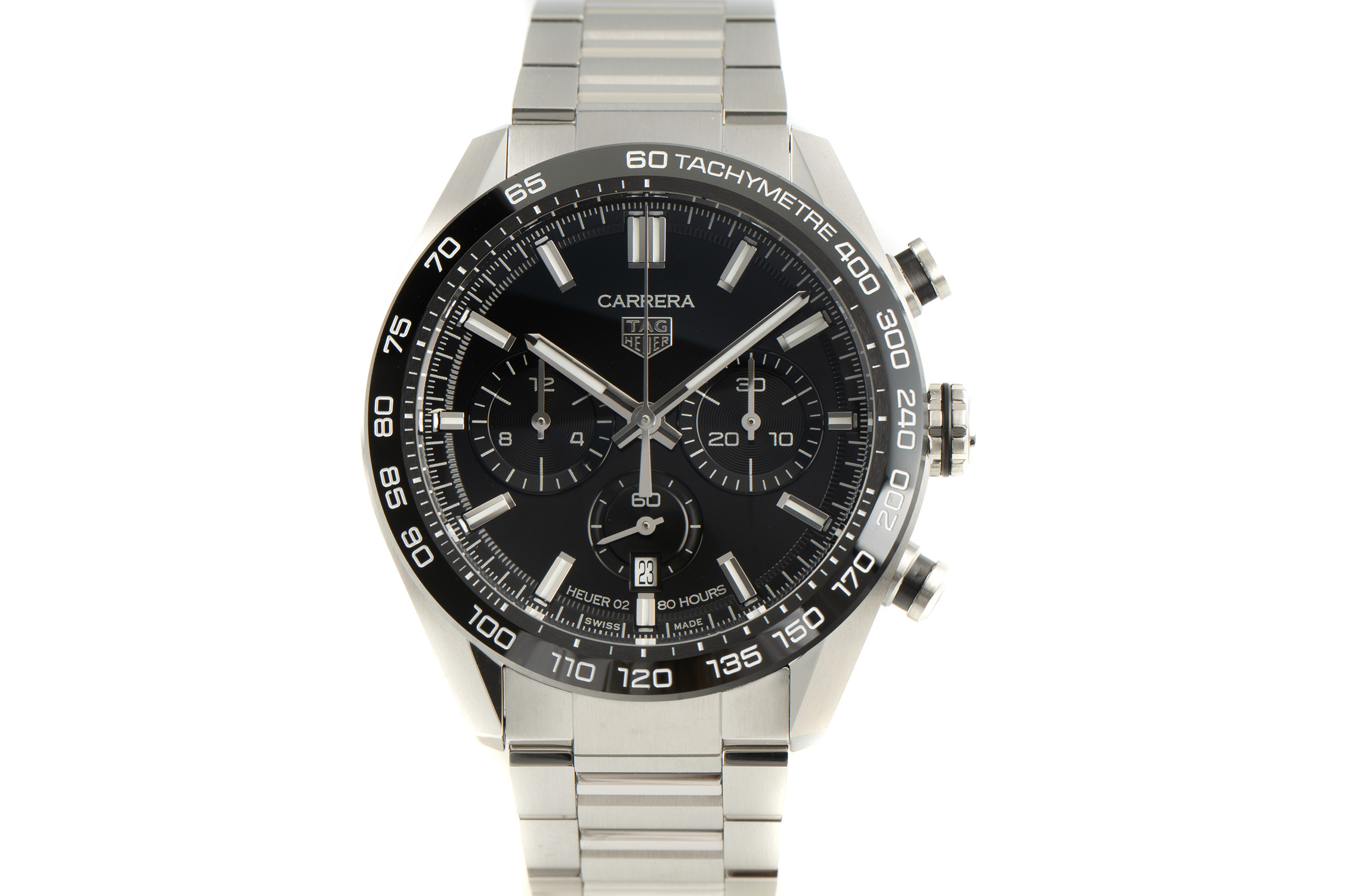 Tag Heuer Carrera chronograph steel automatic Kal. Heuer 02 Ref. CBN2A1B