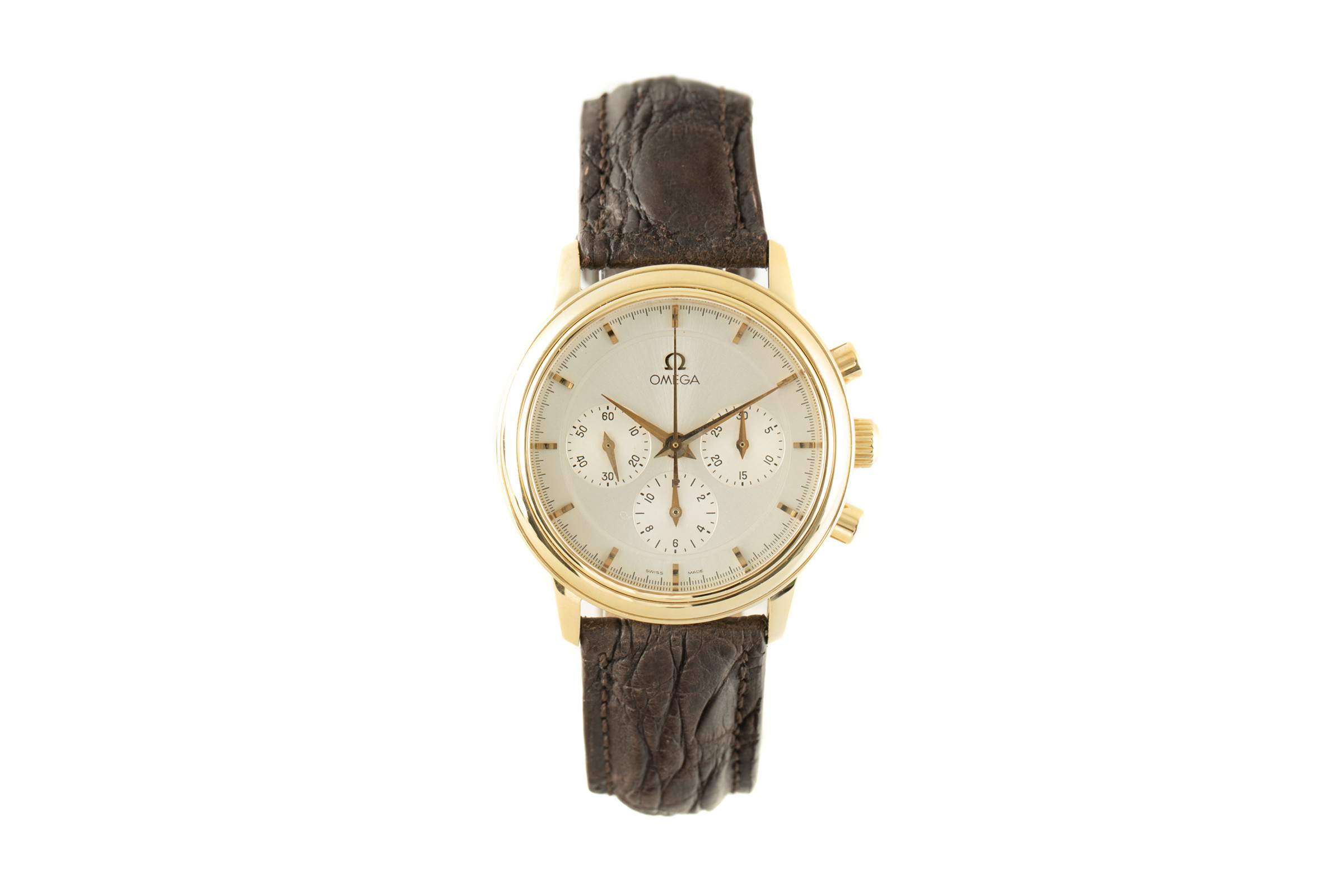 Omega De Ville chronograph 18 ct gold manual winding Kal. 861 Ref. 4640.31.00, 345.0050,145.0050 VINTAGE