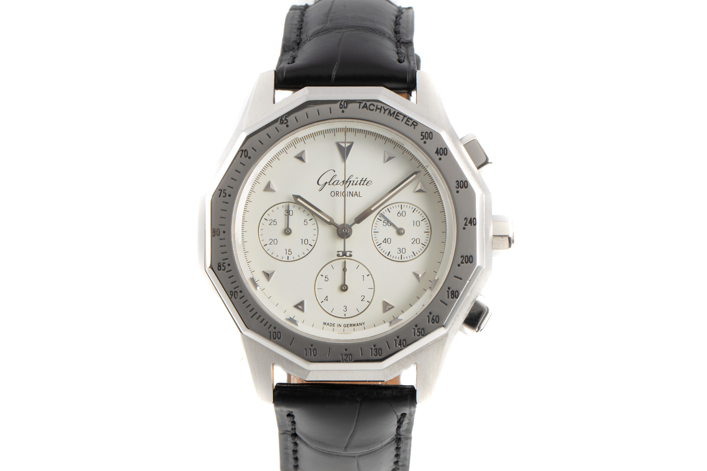 Glashutte Original Sport chronograph steel automatic Kal. GUB 10-60 Ref. 10-66-18-09-04