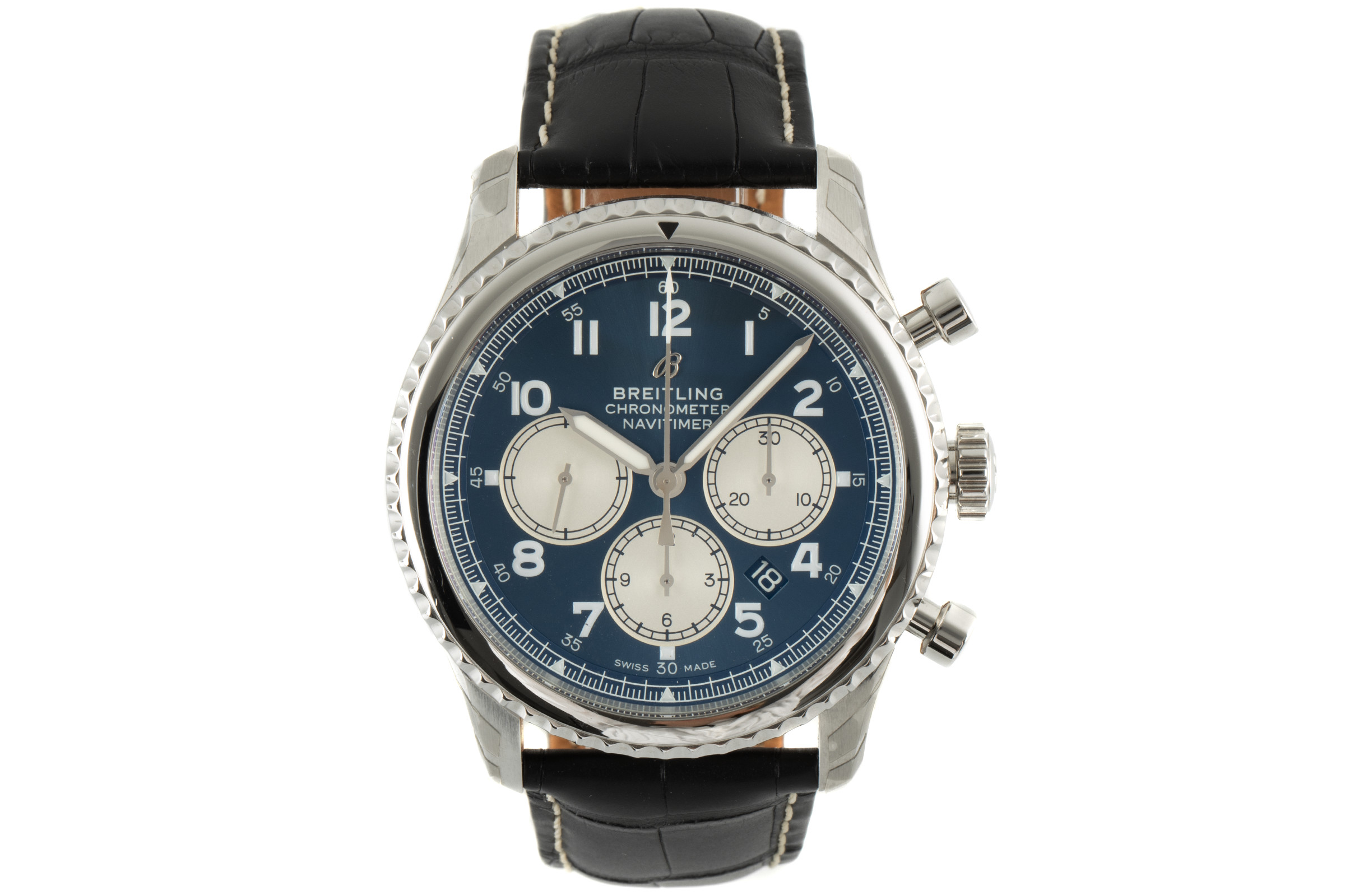 Breitling Navitimer chronograph steel automatic Kal. B01 Ref. AB0117