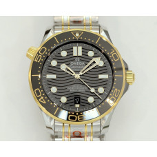 Seamaster Diver 300M SS/YG 1:1 Best Edition Black Ceramic Black Dial SS Bracelet ORF A8800