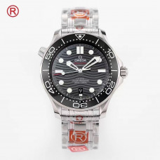 Seamaster Diver 300M 1:1 Best Edition Black Ceramic Black Dial SS Bracelet ORF A8800
