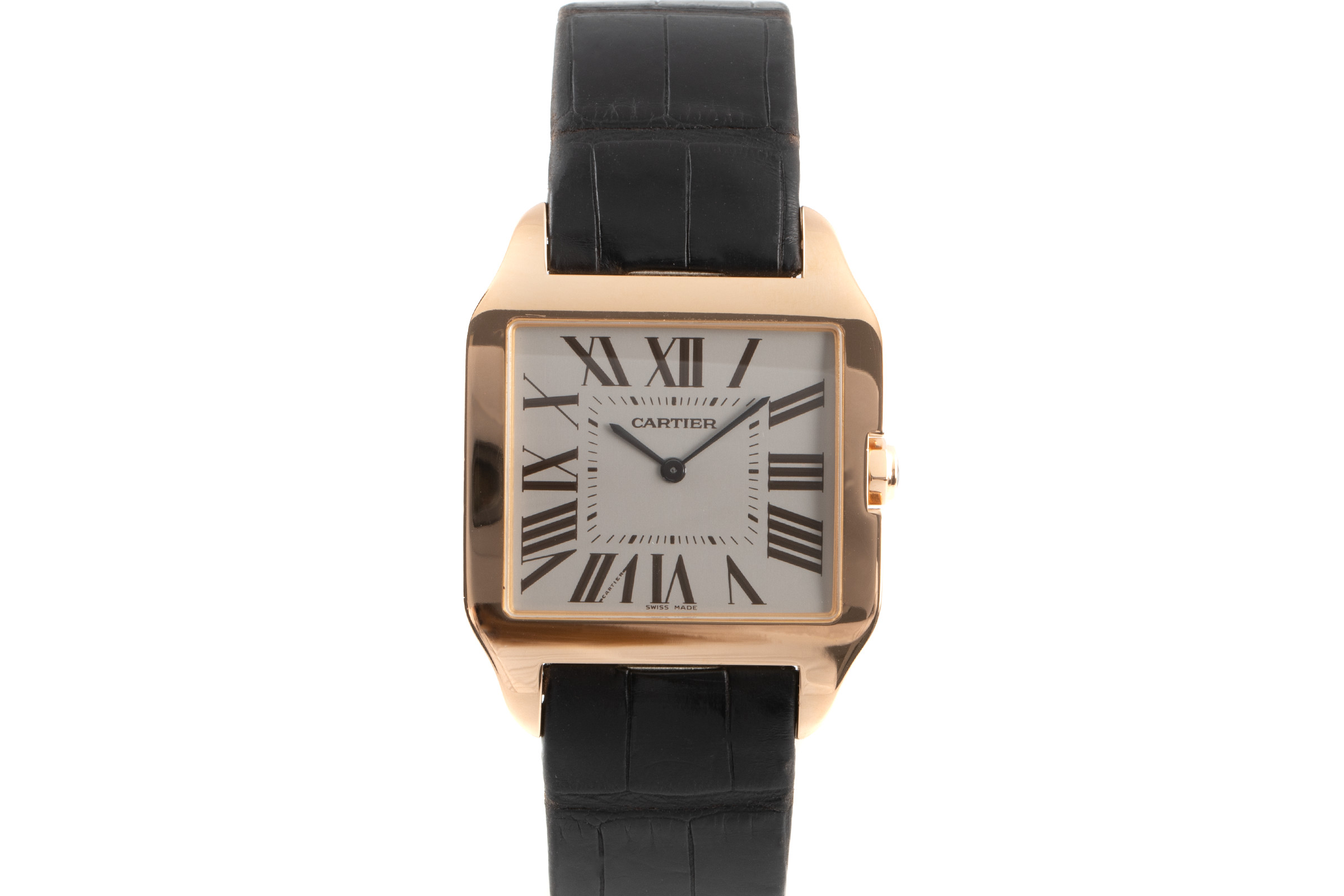 Cartier Santos Dumont 18 ct red gold manual winding Kal. 430MC Ref. 2650