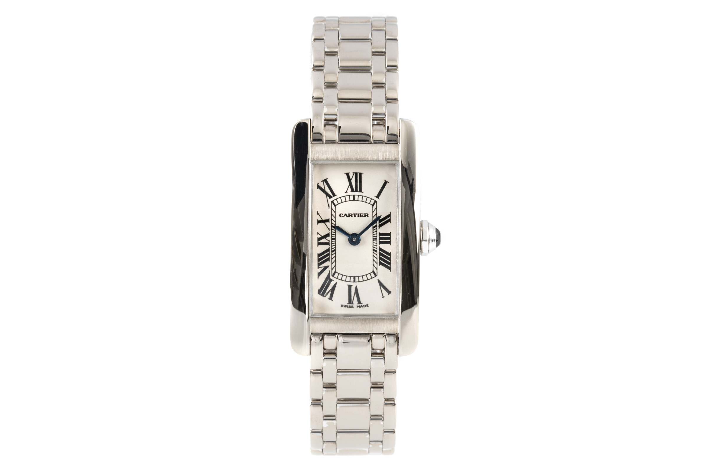 Cartier Tank Americaine 18 ct white gold quartz Kal. 157 Ref. W26019L1, 1713