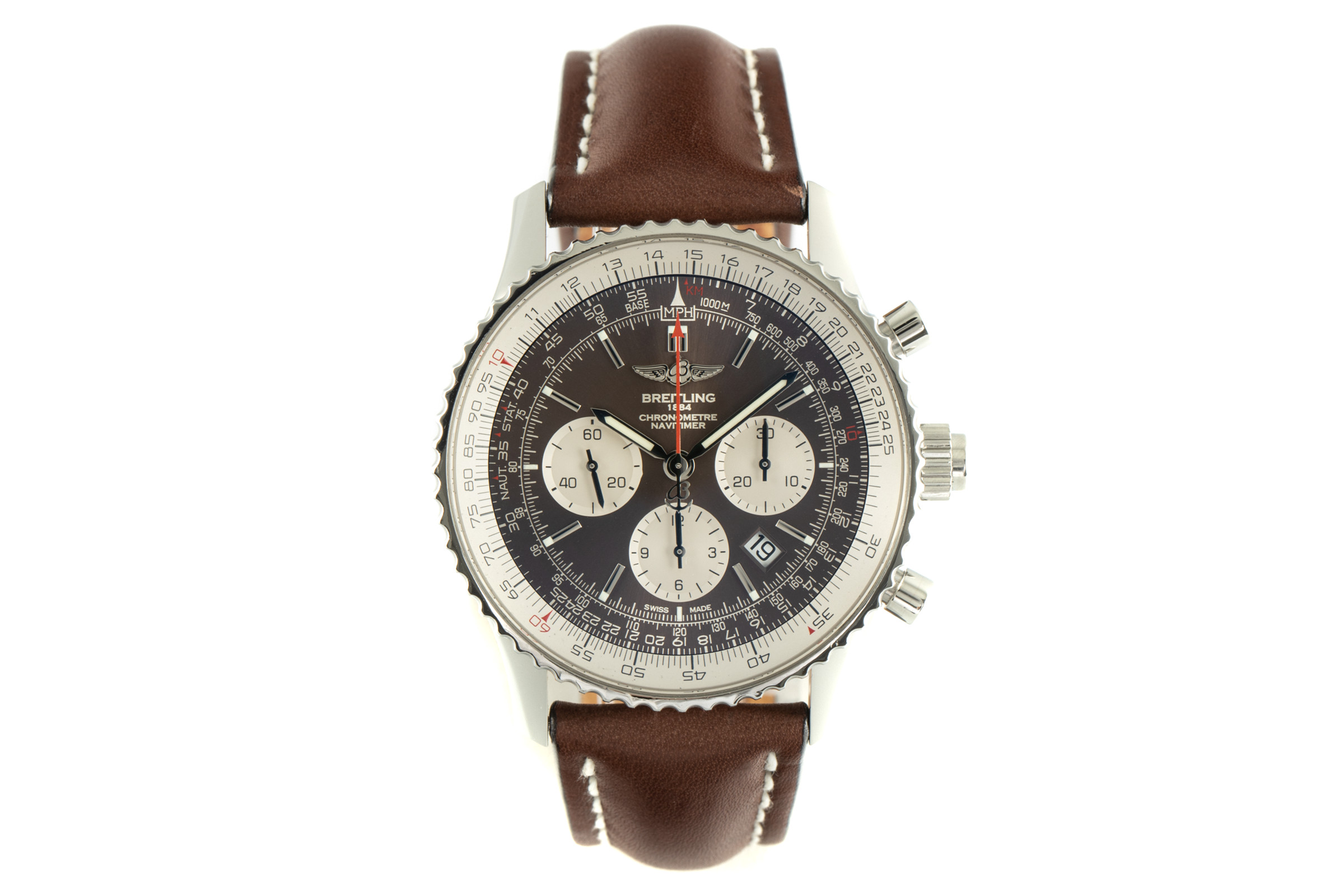 Breitling Navitimer chronograph steel automatic Kal. B03 Ref. AB0310