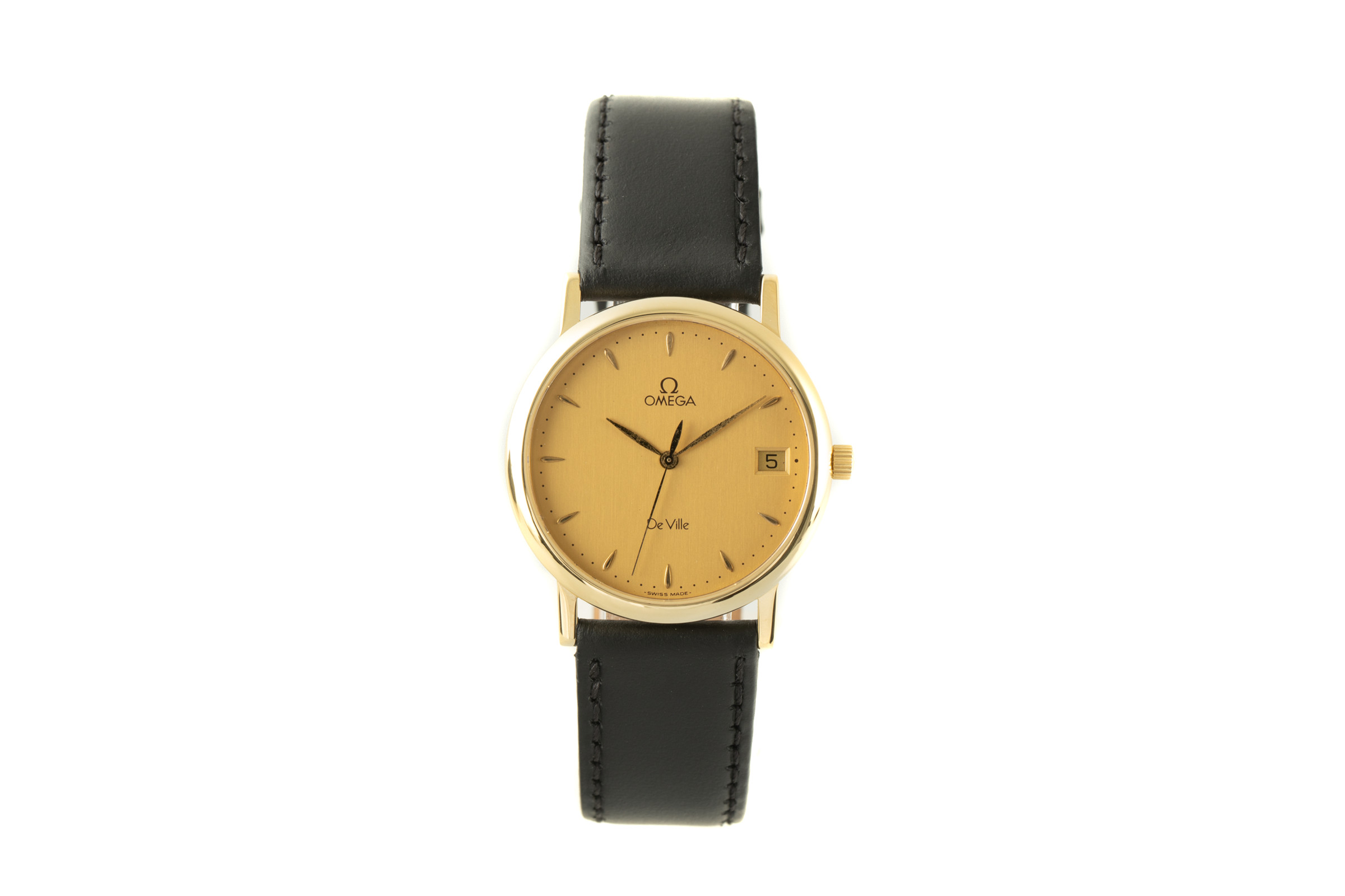 Omega De Ville 18 ct gold quartz Kal. 1432 Ref. 196.2432