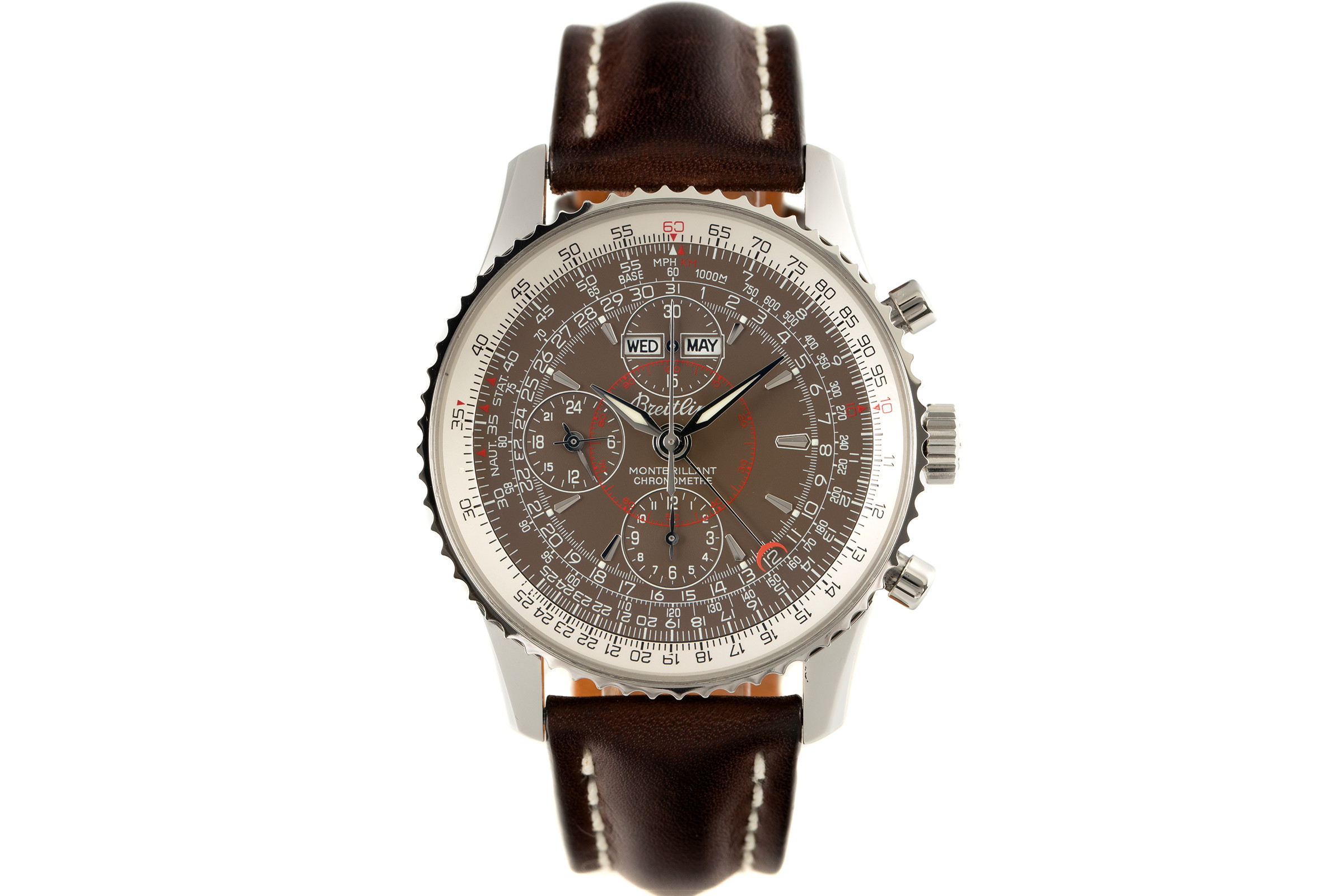 Breitling Montbrillant Datora  chronograph steel automatic Kal. B21 Ref. A21330