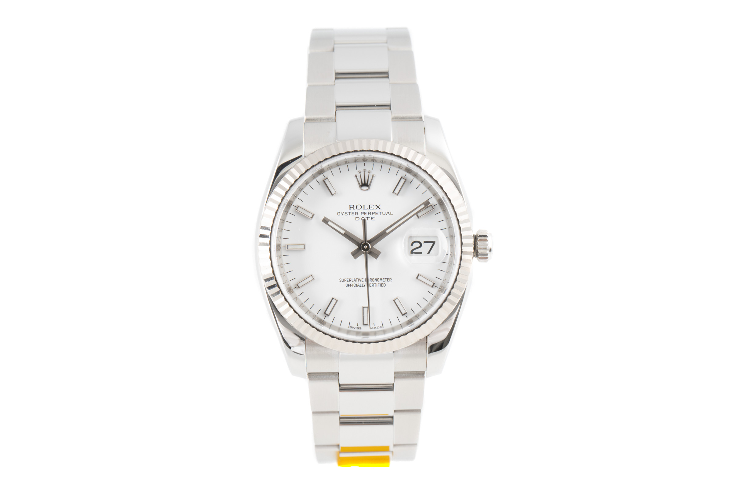 Rolex Oyster Perpetual steel / white gold automatic Kal. 3135 Ref. 115234