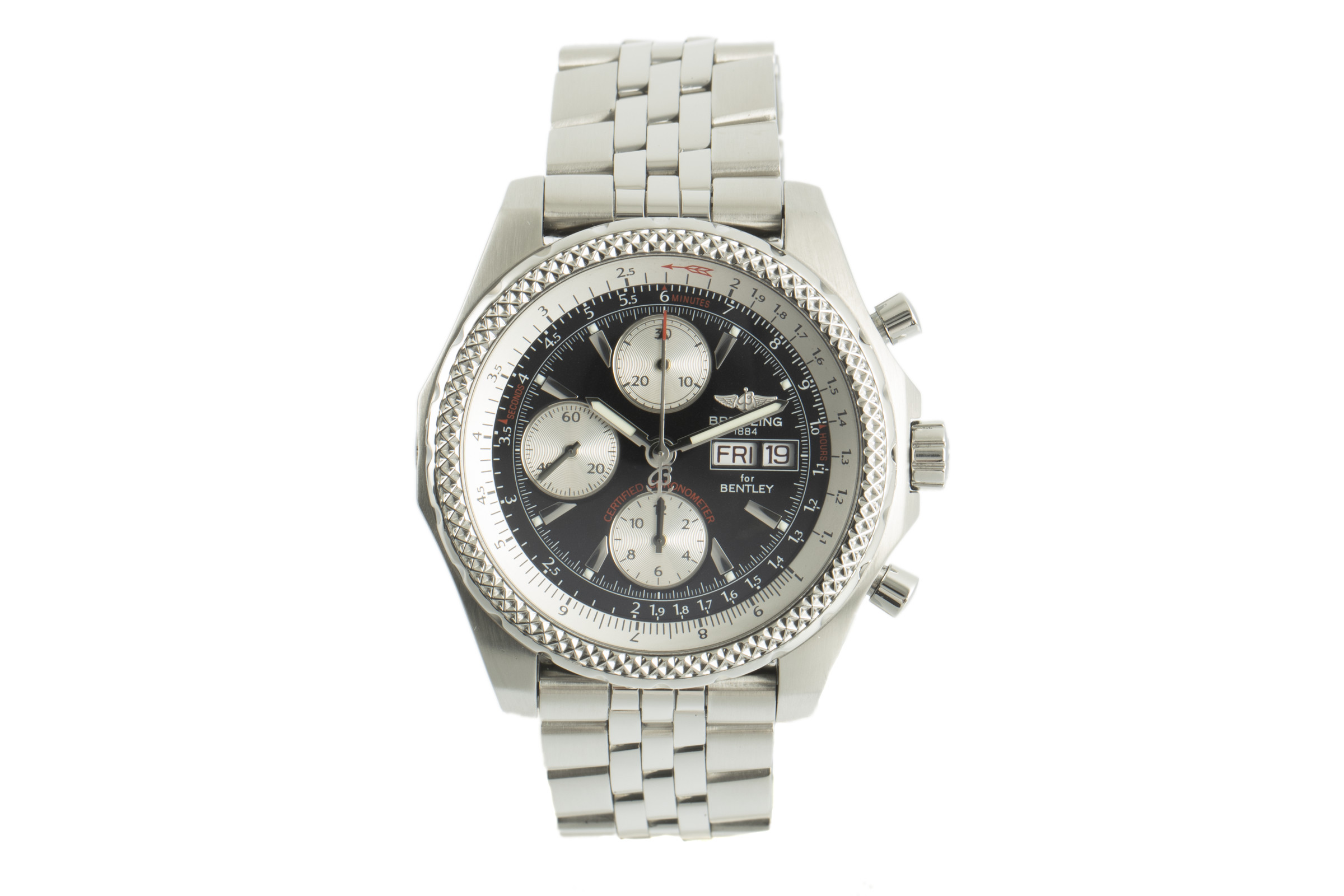 Breitling Bentley chronograph steel automatic Kal. B13 Ref. A13363