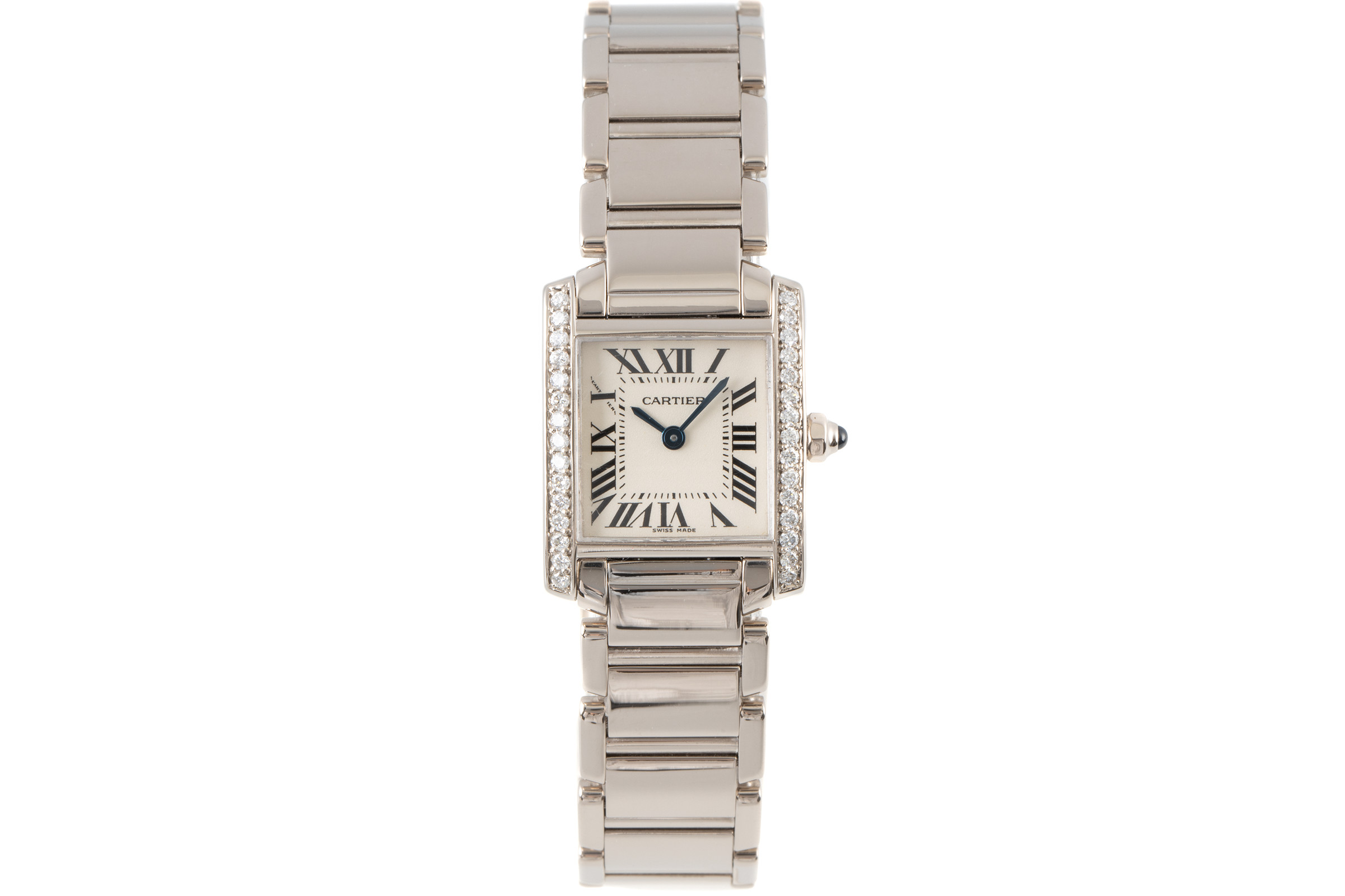 Cartier Tank Francaise 18 ct white gold quartz Kal. 057 Ref. 2403