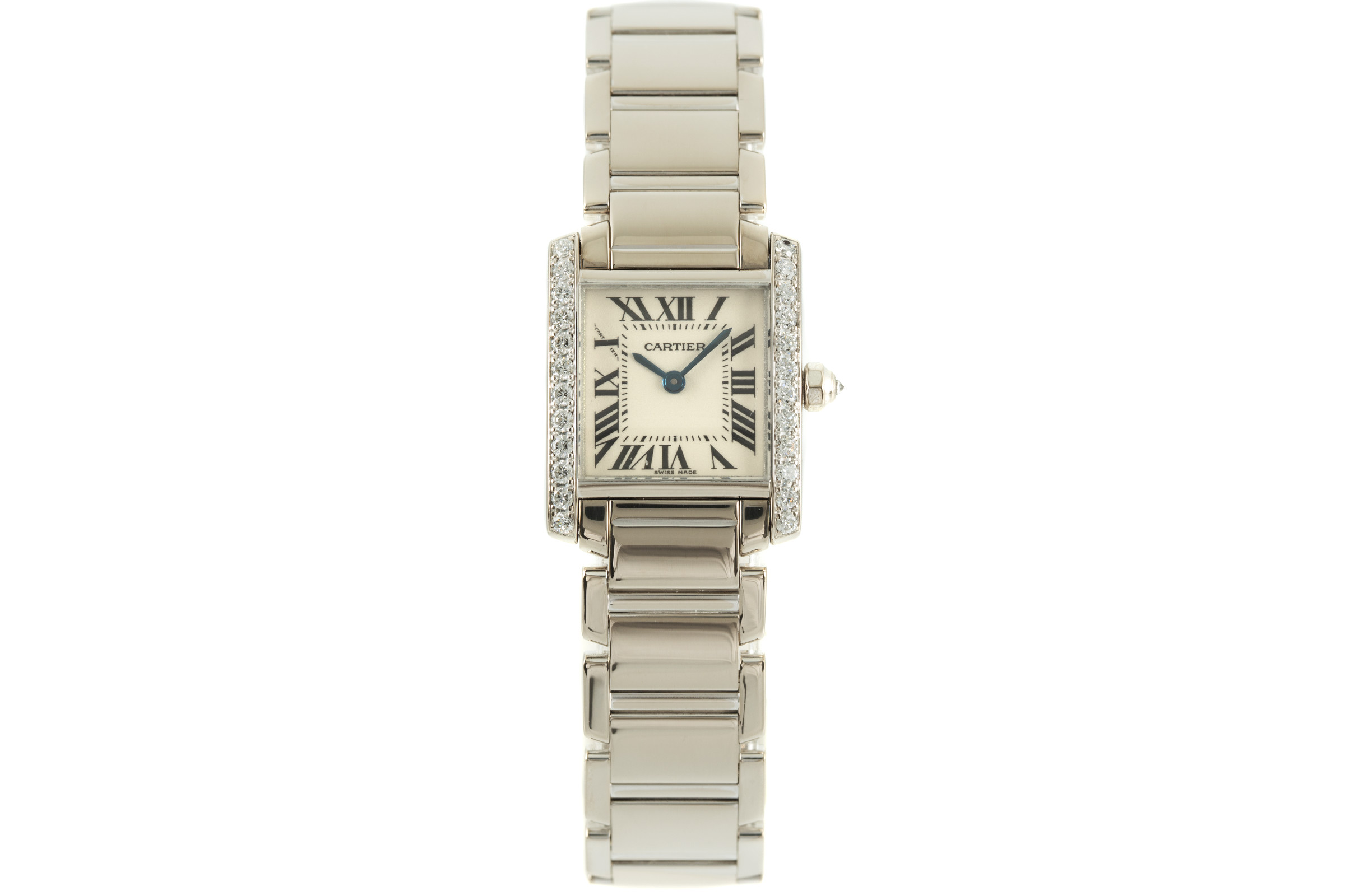 Cartier Tank Francaise 18 ct white gold quartz Kal. 057 Ref. 2403