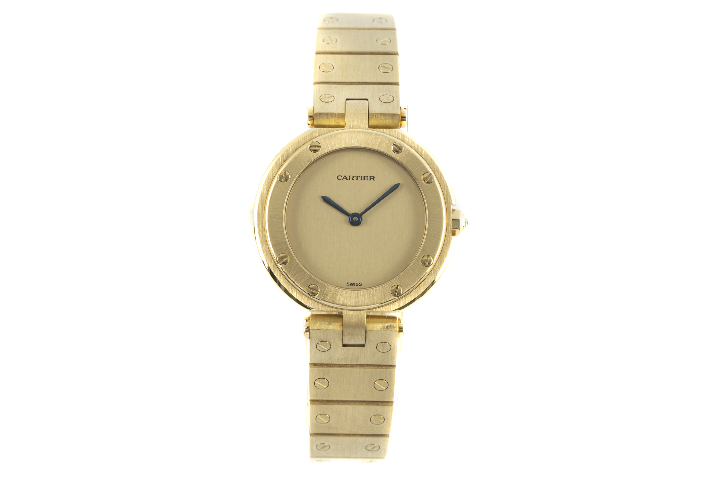 Cartier Santos 18 ct gold quartz Kal. 81