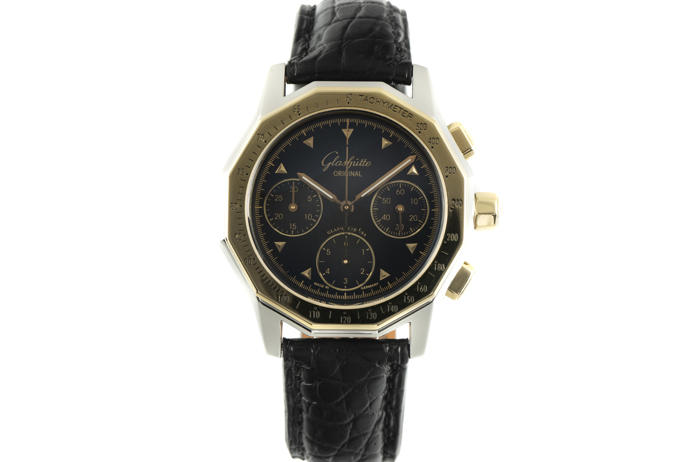 Glashutte Original Sport chronograph steel / gold automatic Kal. GUB 10-60 Ref. 10-66-43-42-04