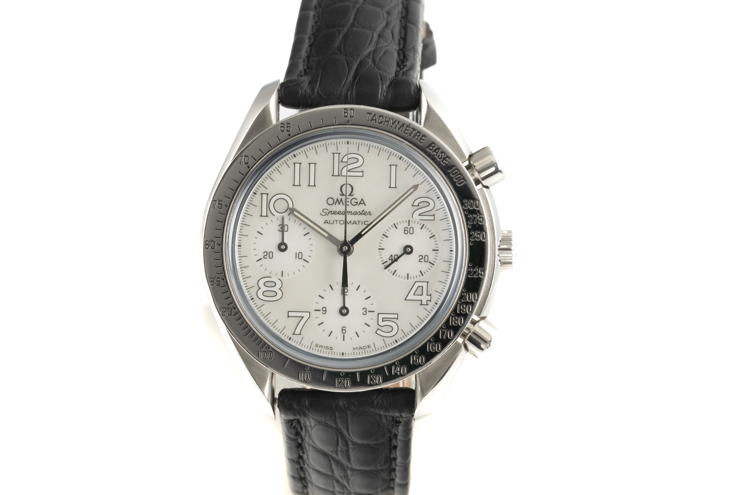 Omega Speedmaster chronograph steel automatic Kal. 3220A Ref. 3834.70.36, 175.0042