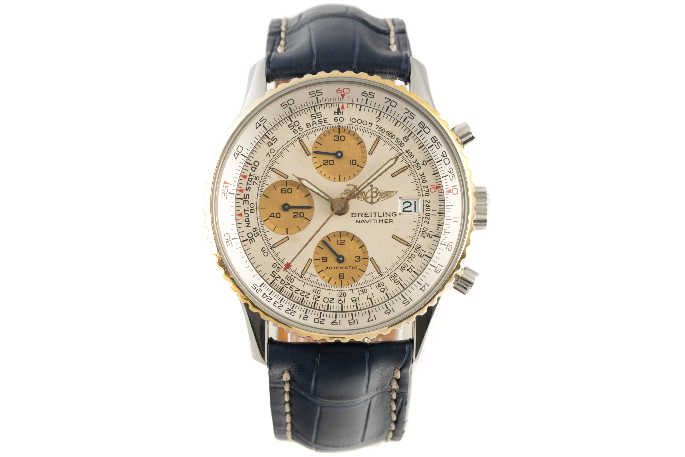 Breitling Old Navitimer chronograph steel / gold automatic Ref. B13019