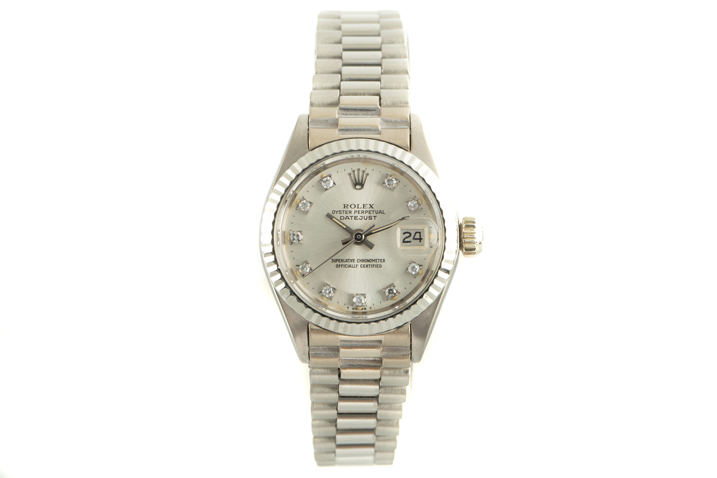 Rolex Lady Datejust 18 ct white gold automatic Kal. 2030 Ref. 6917 VINTAGE