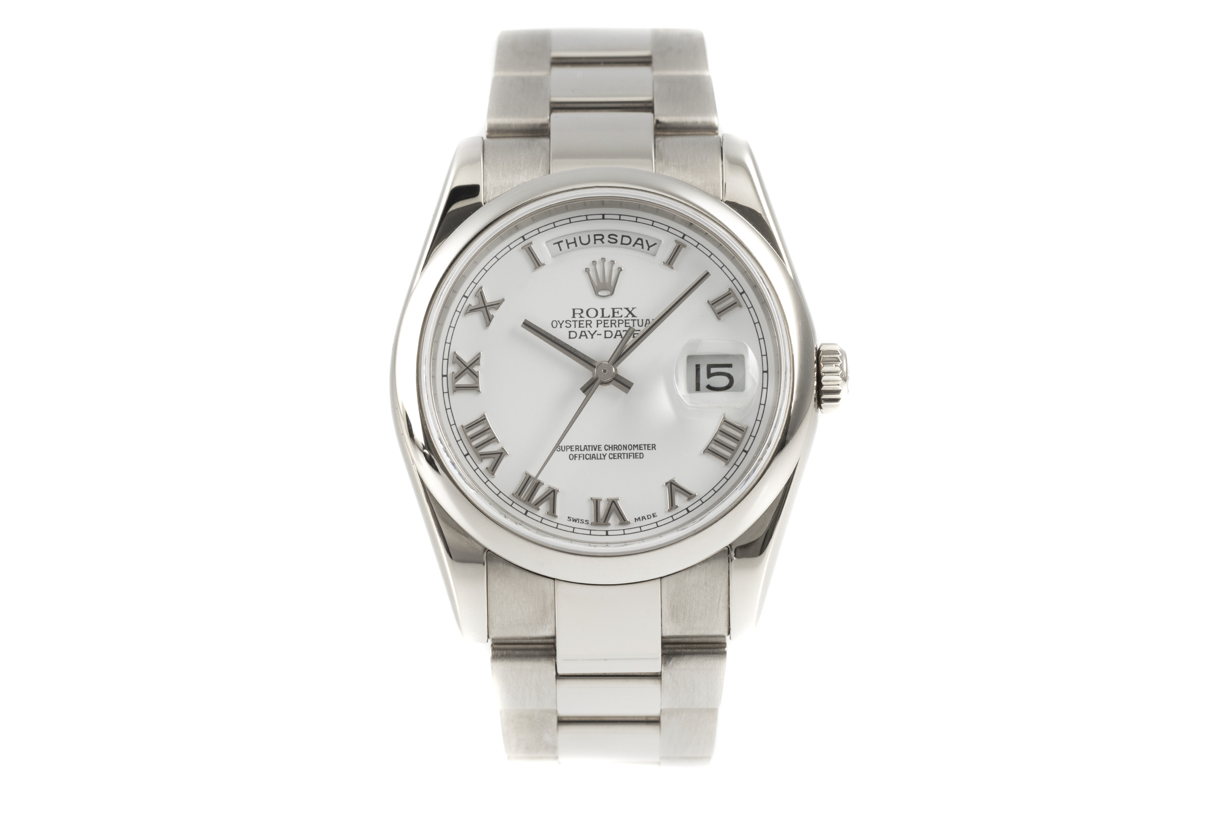 Rolex Day-Date 18 ct white gold automatic Kal. 3155 Ref. 118209