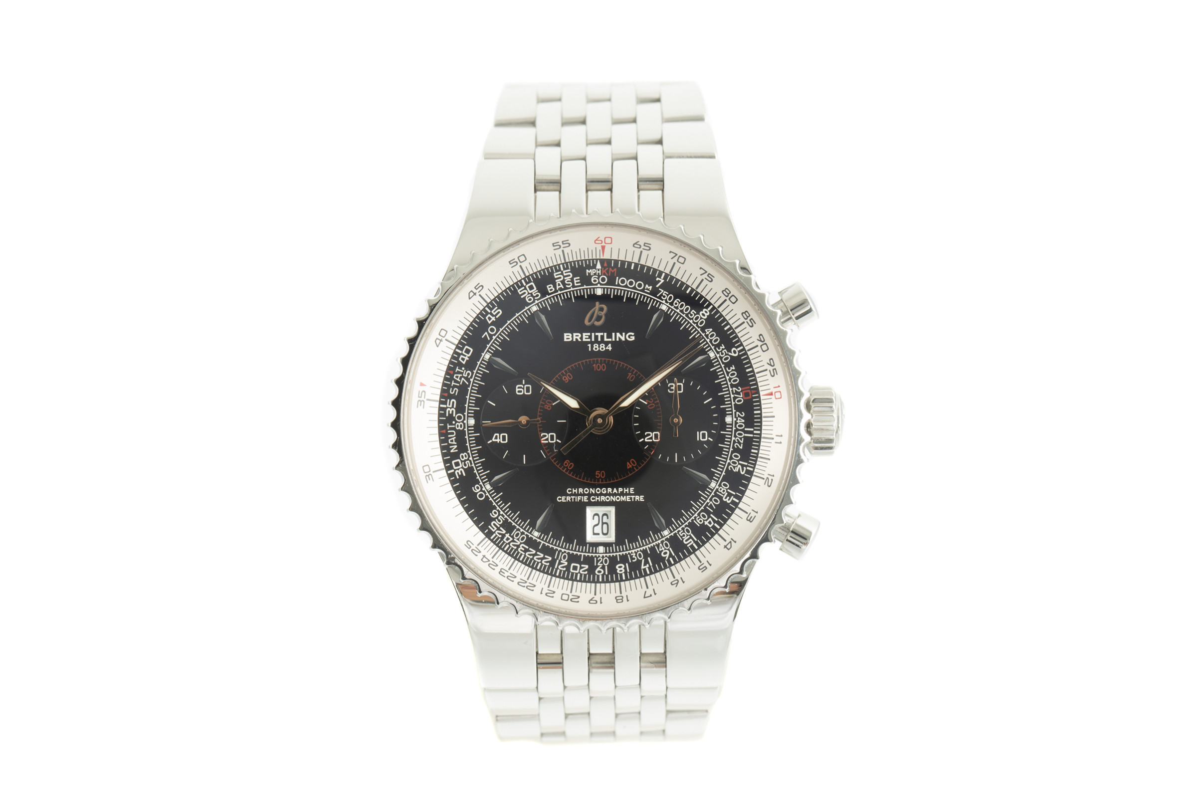 Breitling Montbrillant chronograph steel automatic Kal. B23 Ref. A23340