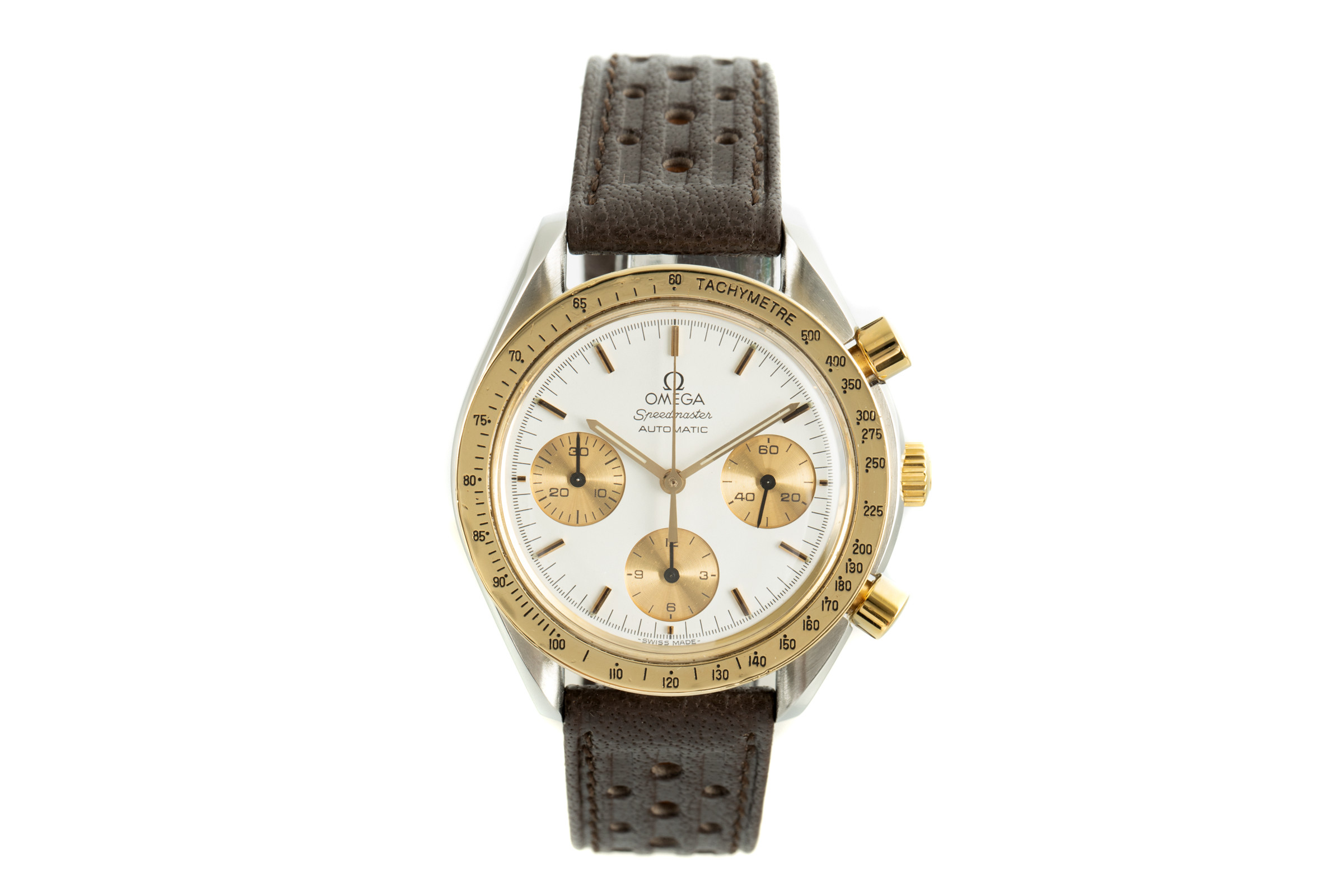 Omega Speedmaster chronograph steel / gold automatic Kal. 1143 Ref. DA175.0033