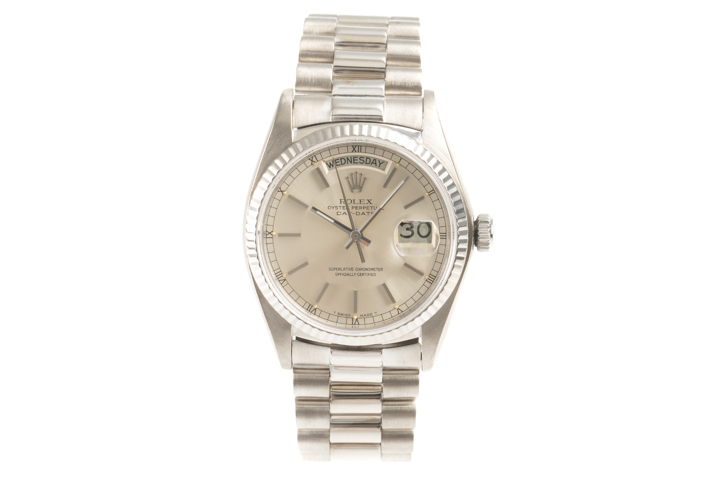 Rolex Day-Date 18 ct white gold automatic Kal. 3055 Ref. 18039