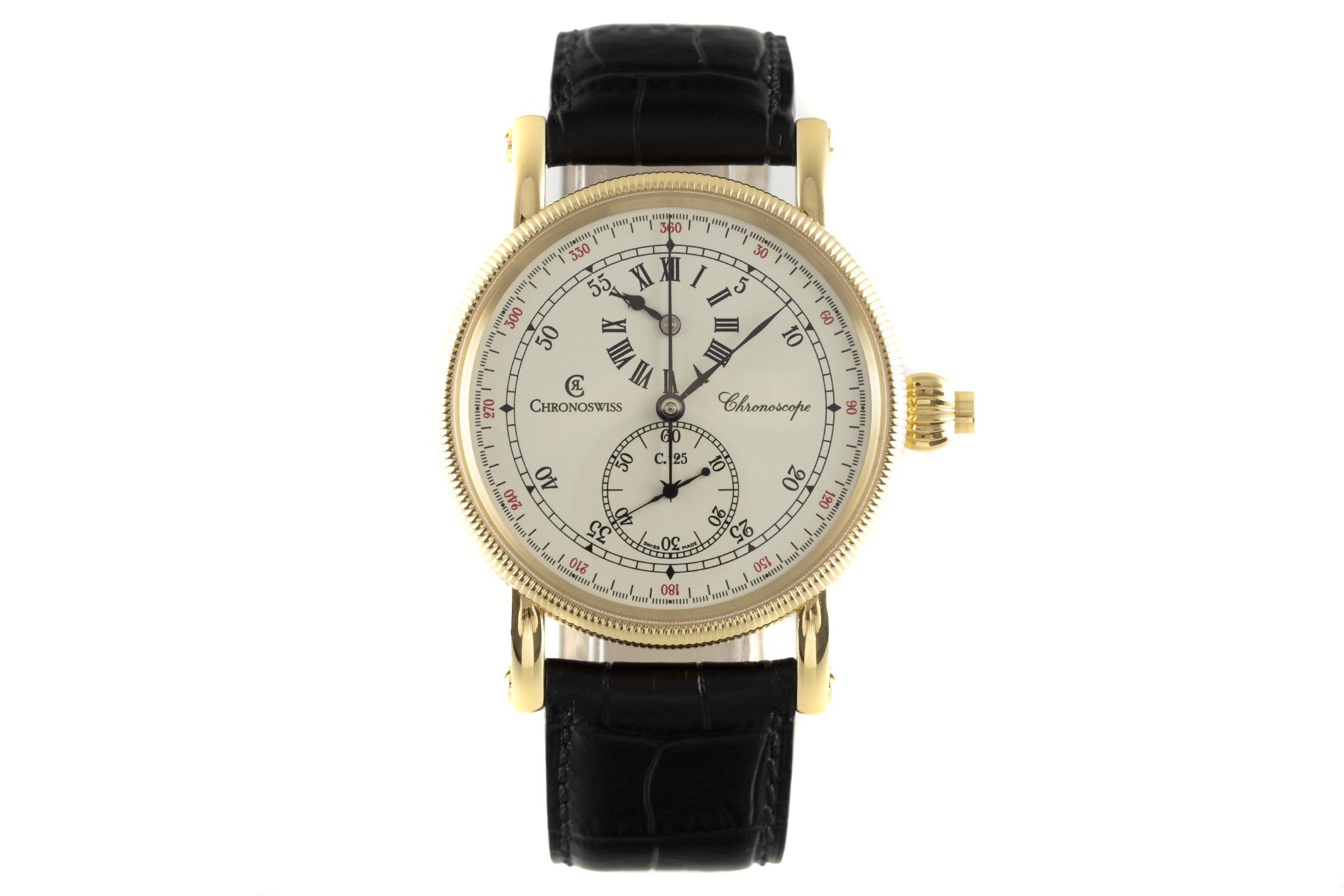 Chronoswiss Chronoscope 18 ct gold automatic Kal. C.125 Ref. CH1521