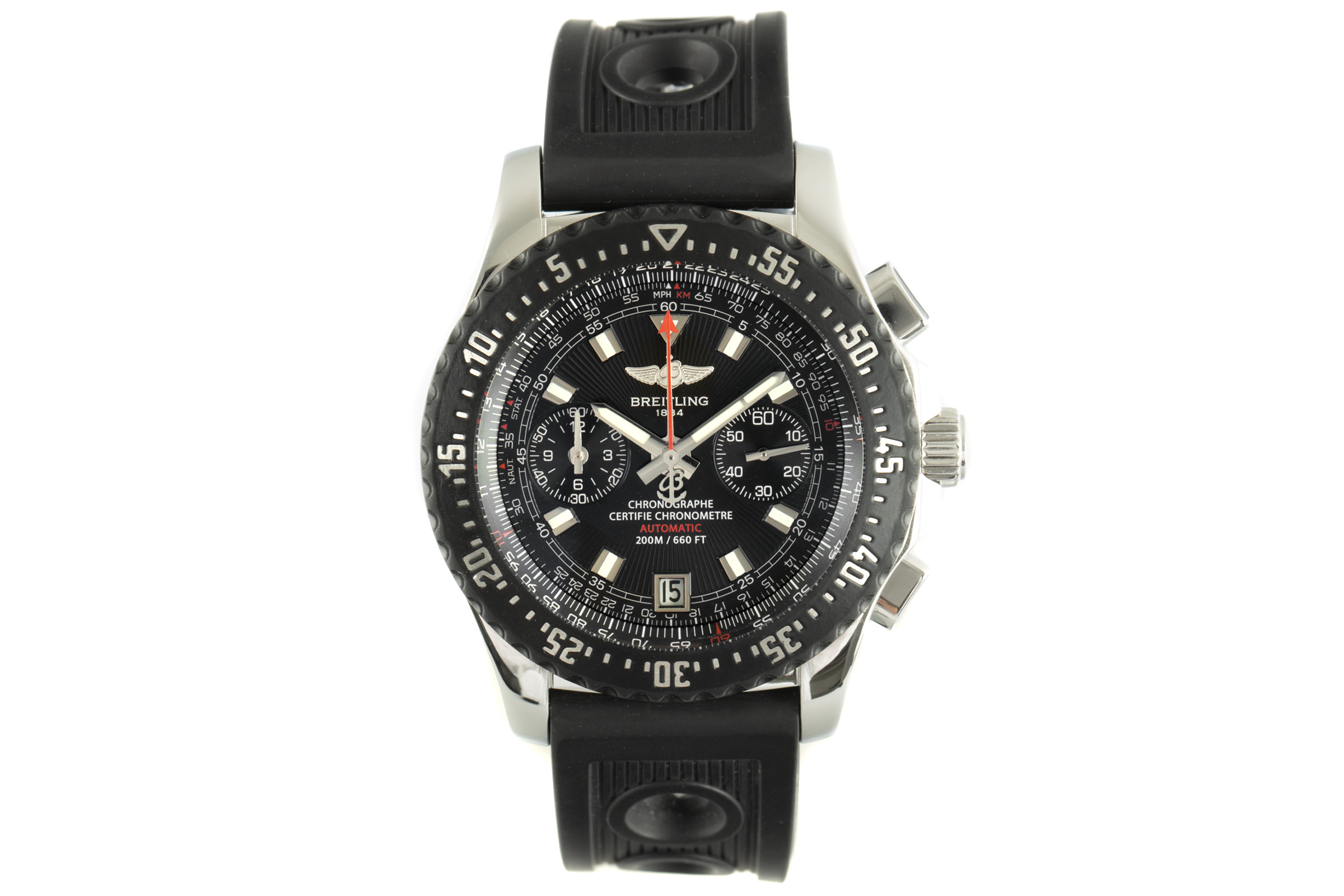 Breitling Skyracer chronograph Steel / rubber automatic Kal. B27 Ref. A27364