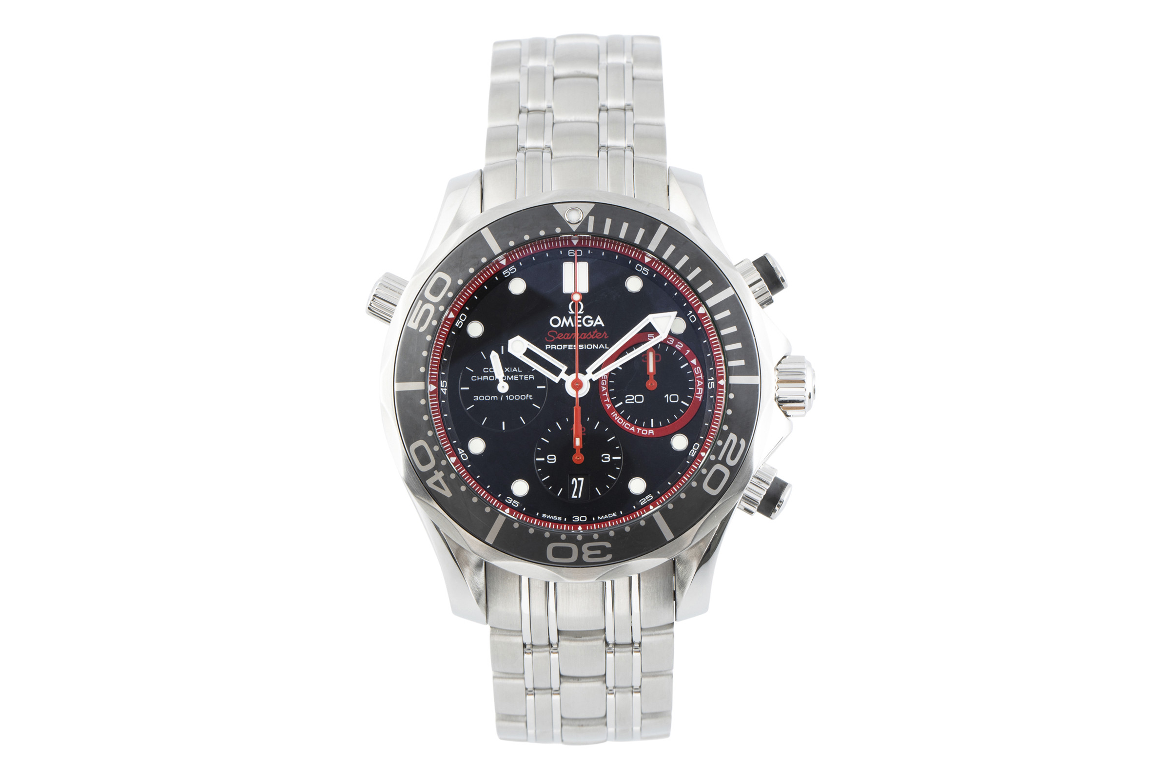 Omega Seamaster chronograph steel automatic Kal. 3330 Ref. 212.32.44.50.01.001