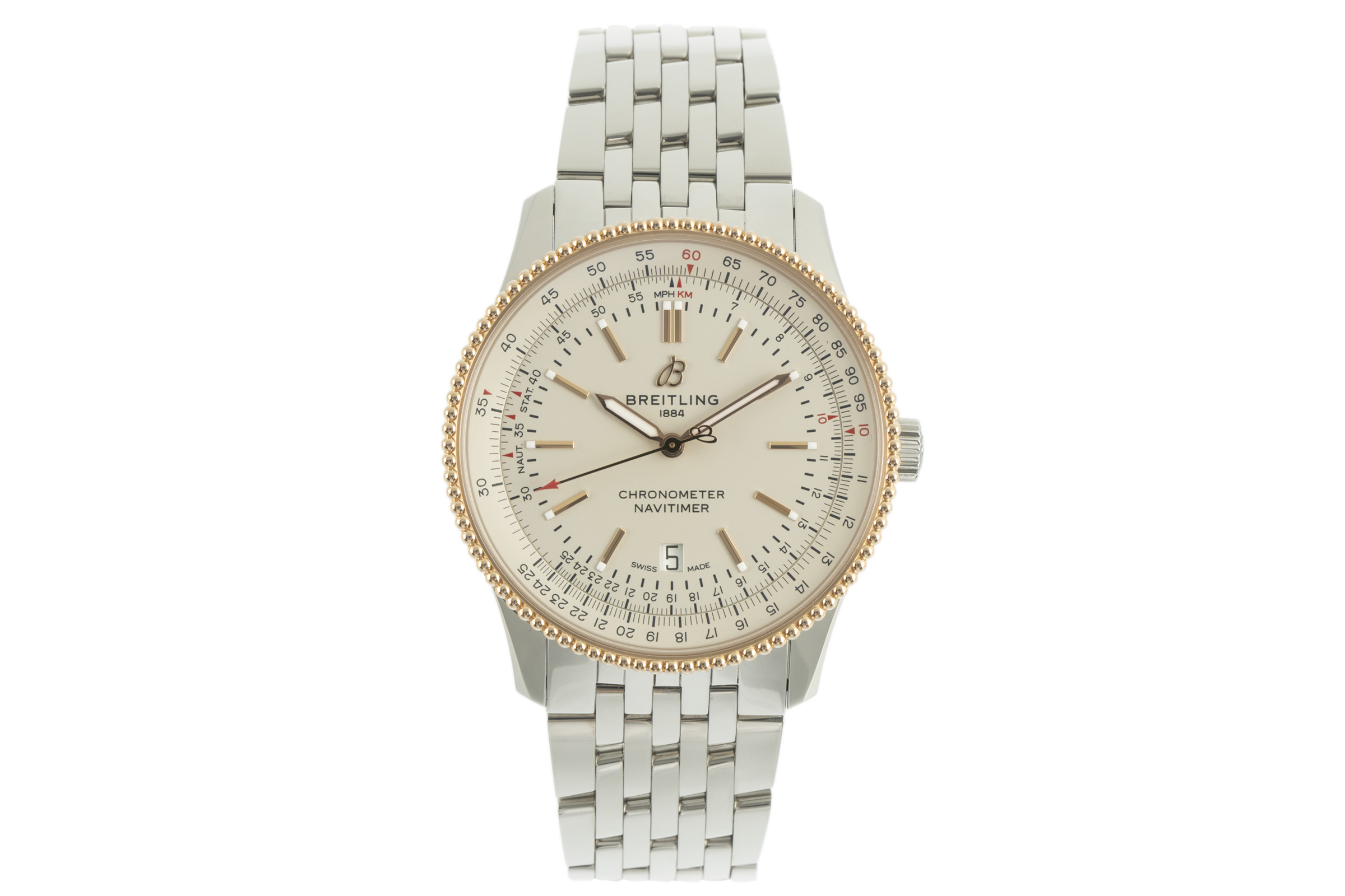 Breitling Navitimer steel / gold automatic Kal. B17 Ref. U17326