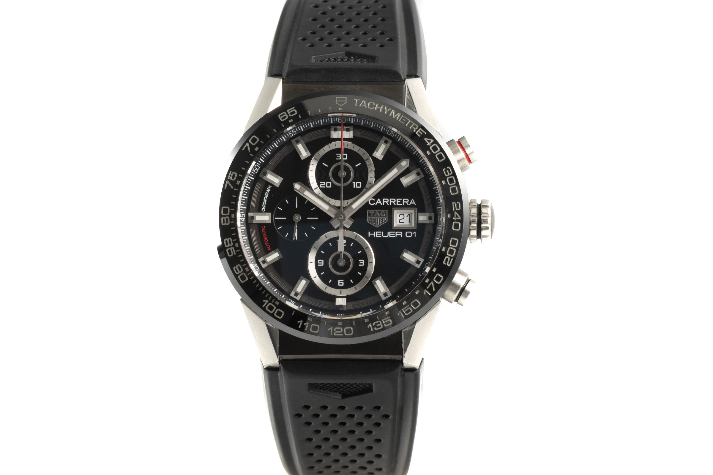 Tag Heuer Carrera chronograph ceramic / steel automatic Kal. Heuer 01 Ref. CAR201Z