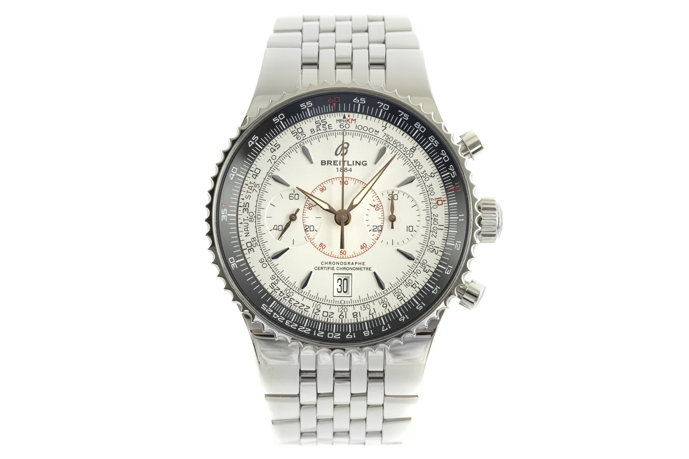Breitling Montbrillant chronograph steel automatic Kal. B23 Ref. A23340