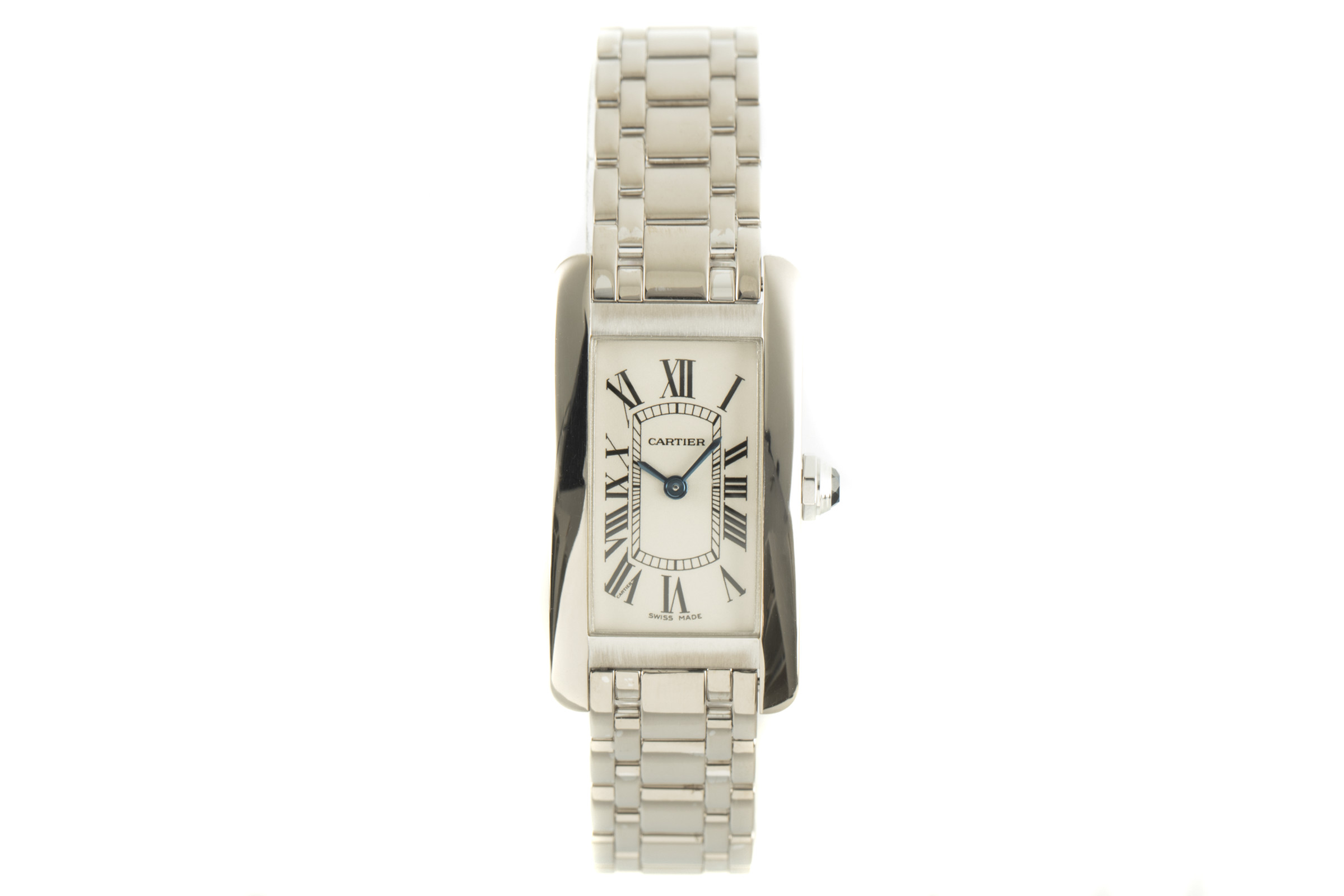 Cartier Tank Americaine 18 ct white gold quartz Kal. 157 Ref. 2489