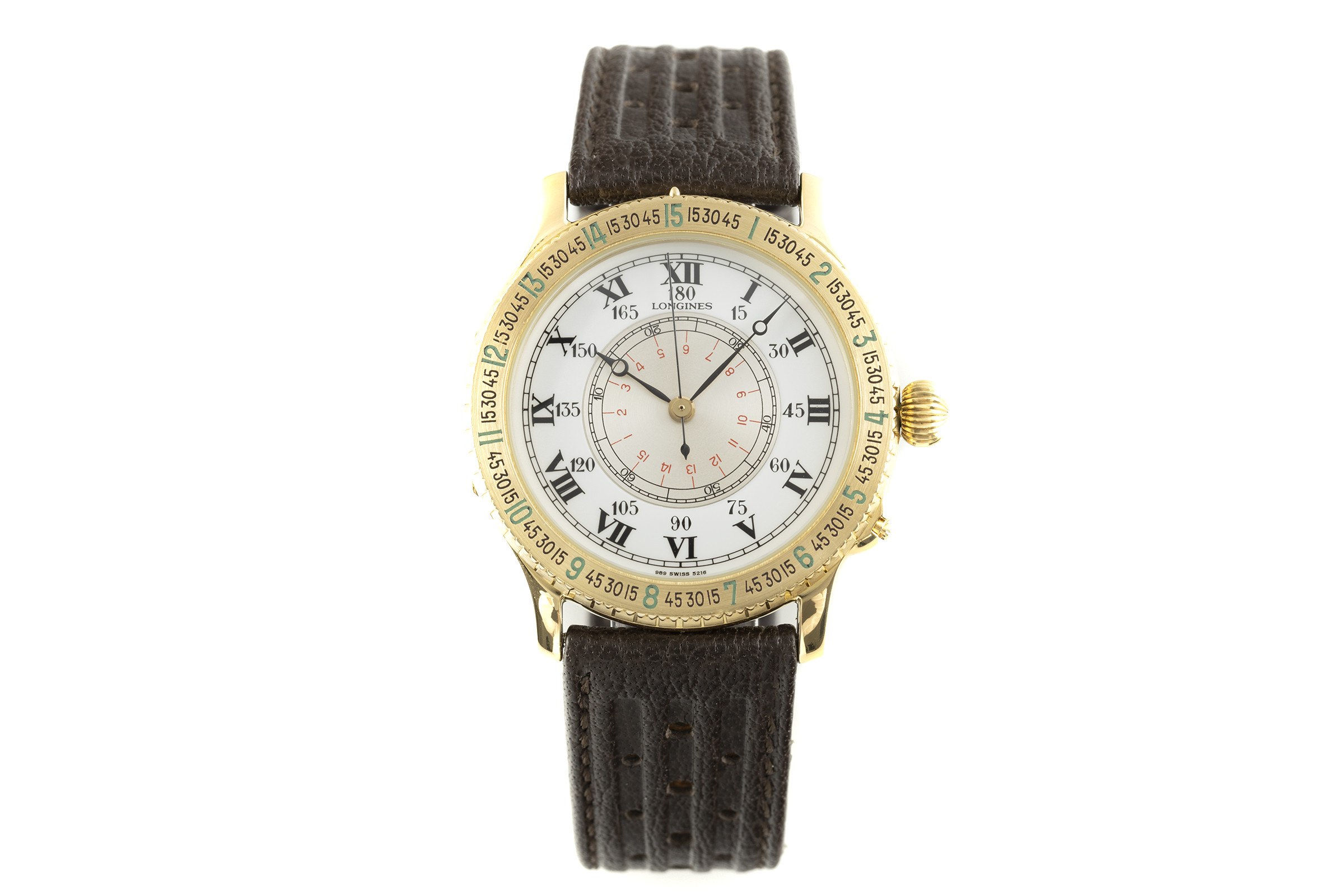 Longines Lindbergh Stundenwinkel 18 ct gold automatic Kal. L989.2 Ref. 989.5216
