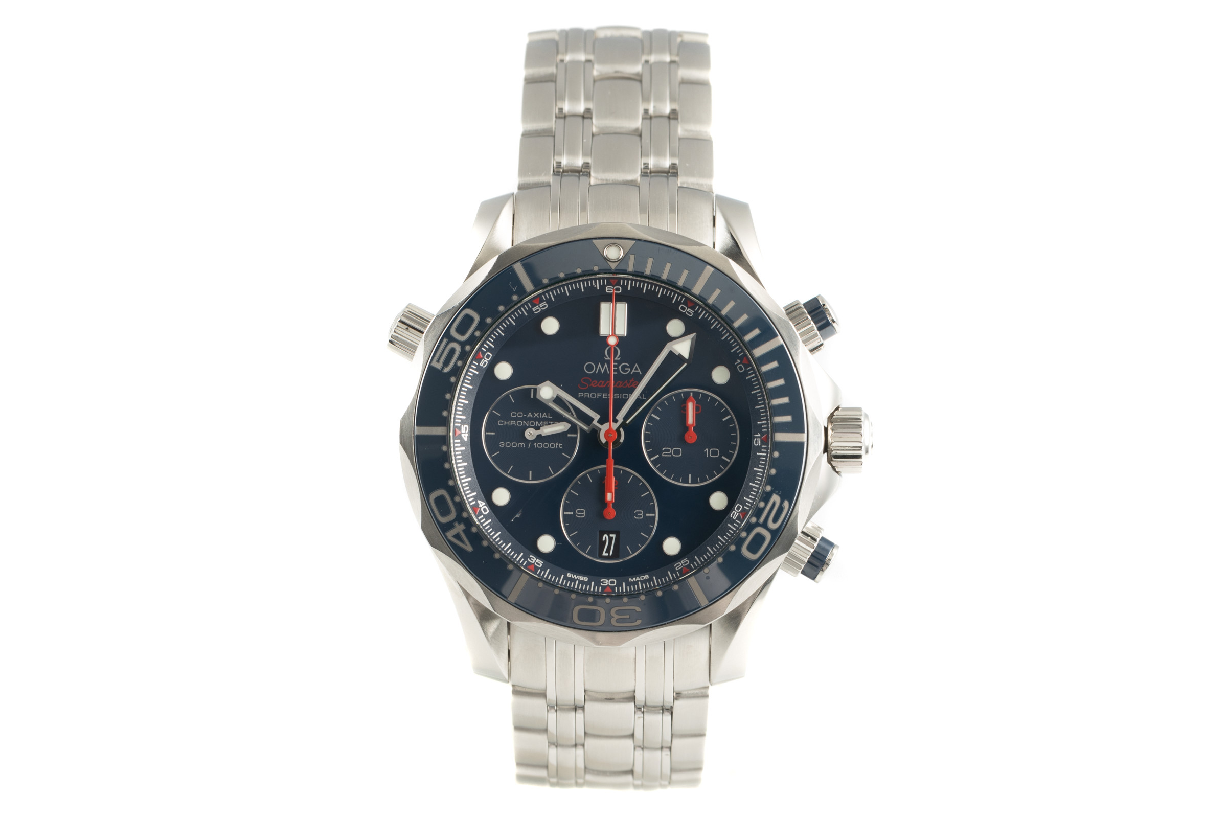 Omega Seamaster chronograph steel automatic Kal. 3330 Ref. 212.30.44.50.03.001