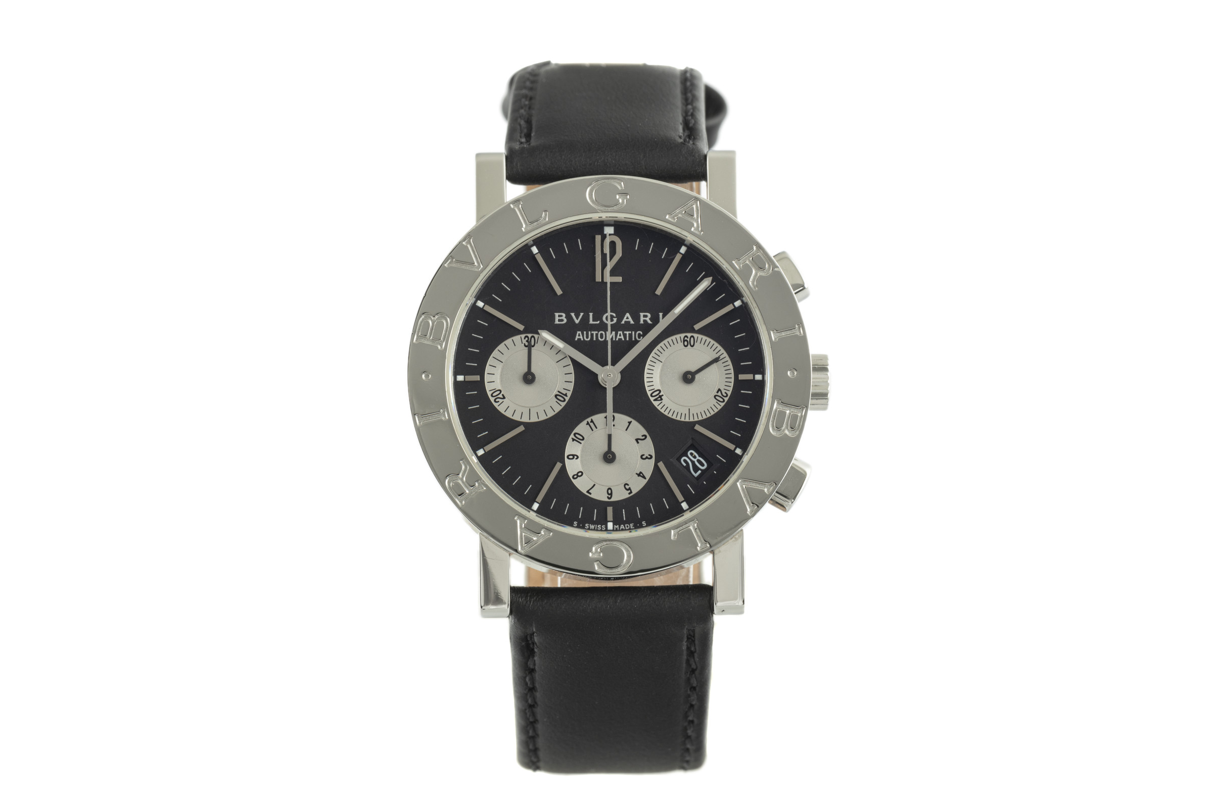 Bvlgari Bvlgari chronograph steel automatic Kal. 080TEEE Ref. BB38SLCH