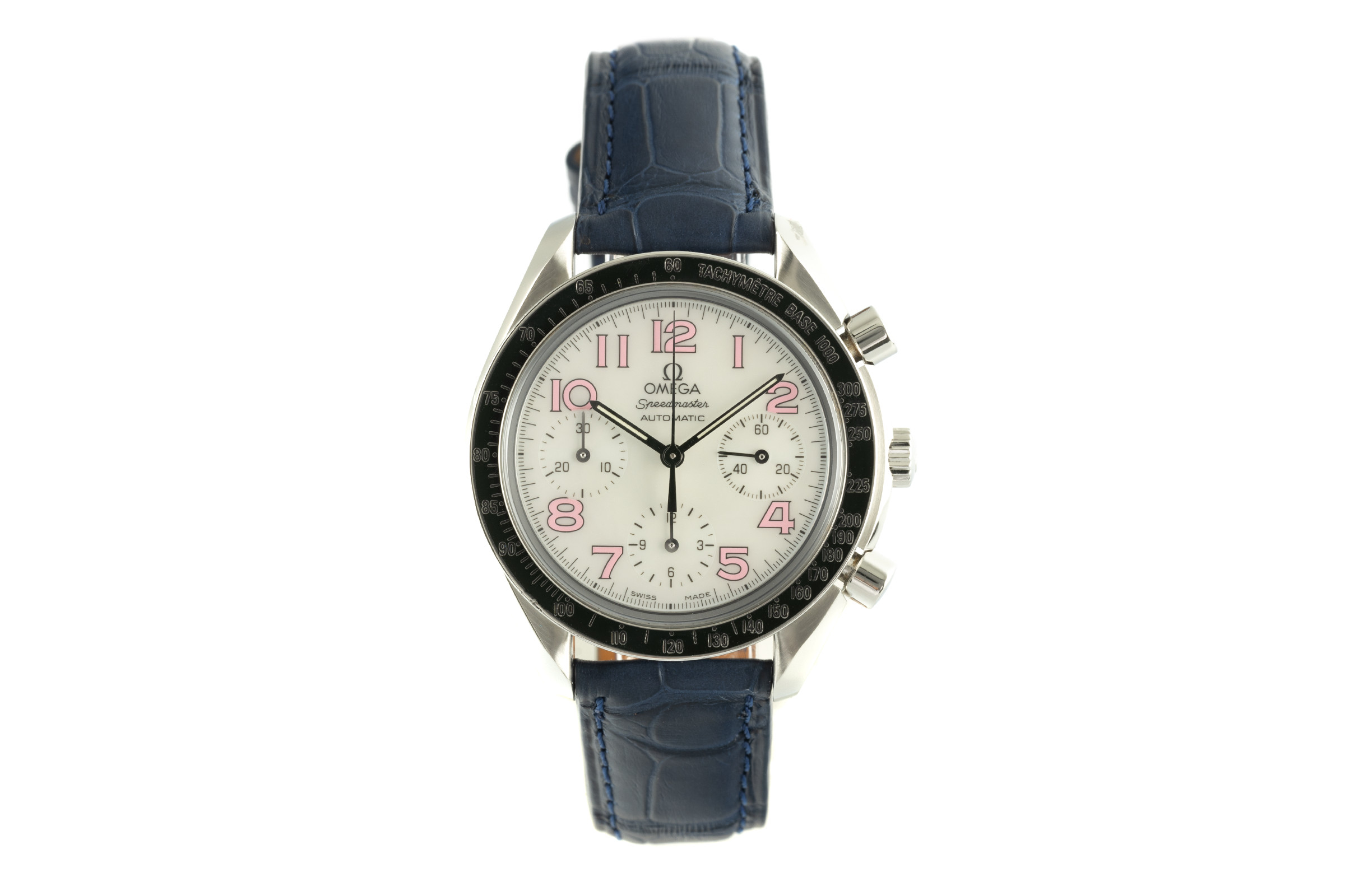 Omega Speedmaster chronograph steel automatic Kal. 3220 Ref. 3834.74.34, 175.0042